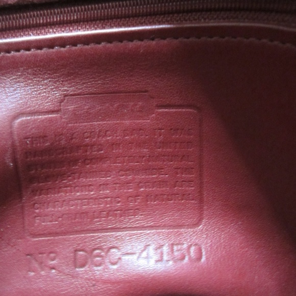 Vintage Coach Red Leather Messenger Bag 4150 USA - Picture 3 of 8